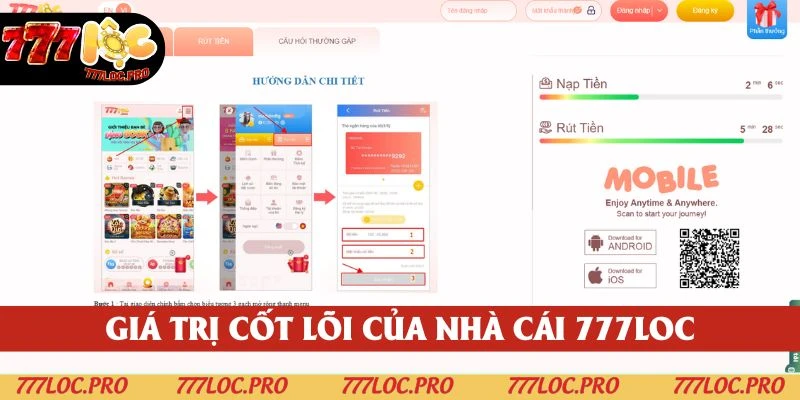 Nhà cái 777LOC nỗ lực duy trì những giá trị cốt lõi