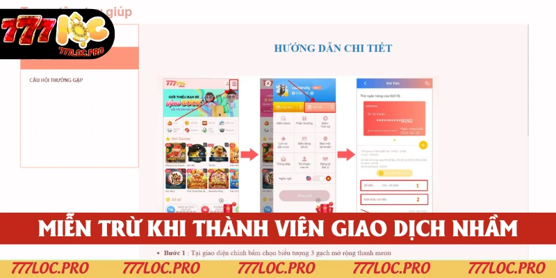 Đơn vị từ chối giải quyết nếu thành viên giao dịch nhầm